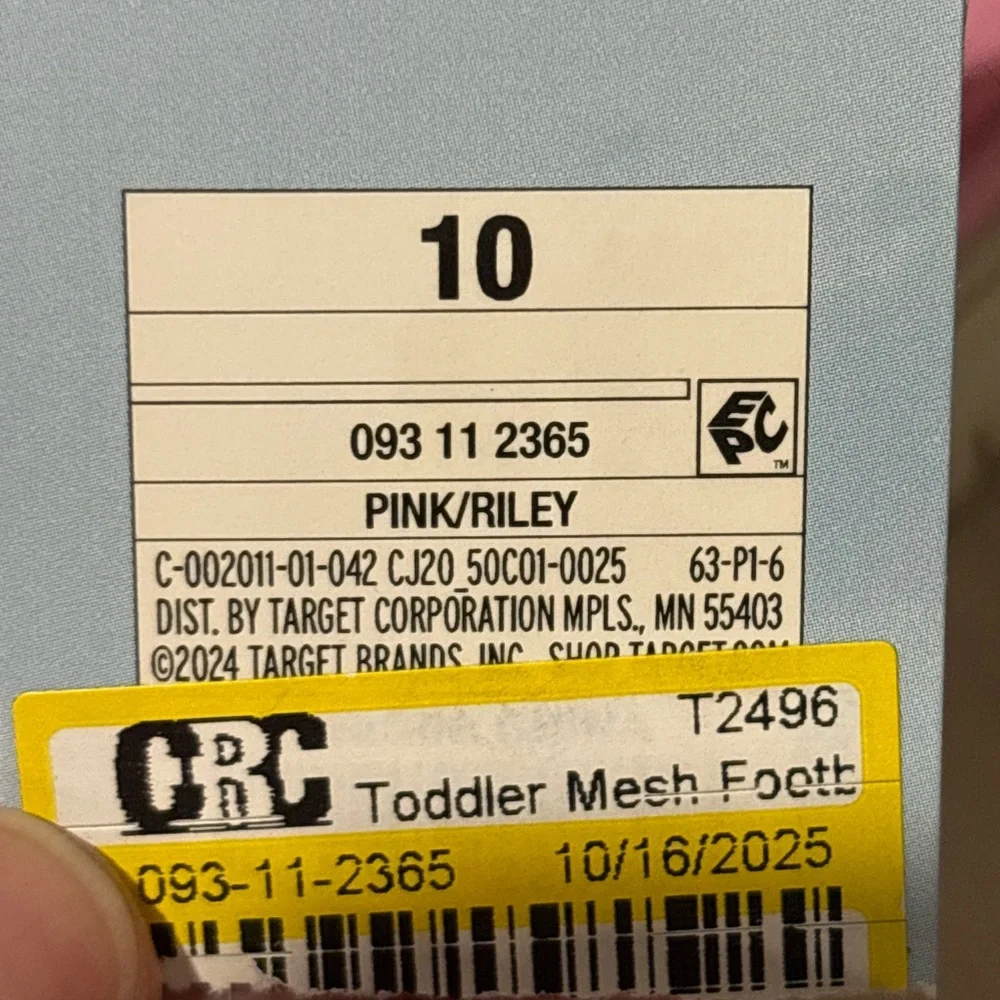NEW Girls Toddler Riley Mesh Footbed Sandals Pink - Cat & Jack Size 10